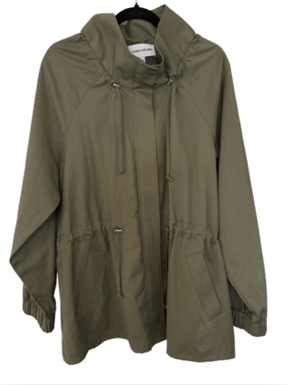 Elizabeth and James Olive Utility Jacket | Cinched Waist | Size M